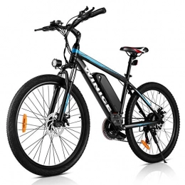 Vivi Bicicletas eléctrica VIVI Bicicleta eléctrica de montaña 26 / 27.5 Pulgadas, Motor de 250 W, 36 V, 10.4 Ah, batería extraíble, Bicicleta eléctrica para Adultos. (Azul 26)