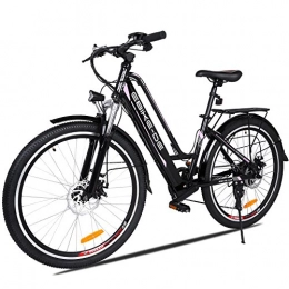 Vivi Bicicletas eléctrica Vivi Bicicleta Eléctrica para Adultos, Bicicleta Eléctrica de Ciudad de 26 Pulgadas, 250W Ebike con Batería Litio de 36V 8Ah, Profesional de 7 Velocidades (Entrega en 5-7 días) (26 Pulgadas Negro)