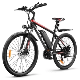 Vivi Bicicleta Vivi H6 montaña, Bicicletas eléctricas, Ciclismo, Unisex Adulto, 26‘’ Rojo, 66, 04 cm