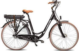 Vogue Bicicleta Vogue - Bicicleta eléctrica básica de ciudad de 28 pulgadas, 49 cm, para mujer 7G, color negro mate y marrón