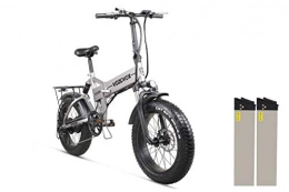 VOZCVOX Bicicletas eléctrica VOZCVOX Plegable Bicicleta eléctrica, con batería de 12.8 Ah, 20 Pulgadas Neumático Gordo, para Adolescentes y Adultos