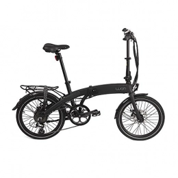 Wabbikes Bicicletas eléctrica Wabbikes - Bicicleta elctrica plegable HUGO. Cambios SHIMANO, ruedas de 20", cuadro de aluminio, Batera Litio 36V 10Ah (Negra)