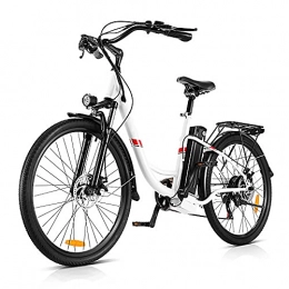 WIND SPEED Bicicleta WIND SPEED Bici Electricas, 26 Pulgadas Ebike Bicicleta Eléctrica Ciudad Holandesa para Adultos, 36 V / 8Ah Batería de Litio extraíble con Cambios de 7 Velocidades
