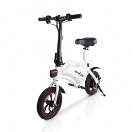 TOEU Bicicleta Windgoo Bicicleta Electrica, Bicicleta Electrica Plegable, Velocidad de hasta 25 km / h, Neumáticos de 12" llenos de Aire, Batería de Iones de Litio de 36 V 6.0 AH. (Blanco)