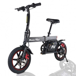 Windgoo Bicicletas eléctrica Windgoo Bicicleta Eléctrica Plegables, 350W Motor Bicicleta Plegable 25 km / h y 25 km, Bici Electricas Adulto con Ruedas de 14", Batería 36V 6.0Ah, Asiento Ajustable, con Pedales (Noir)