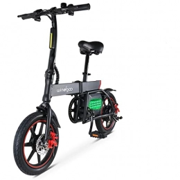 TOEU Bicicleta Windgoo - Velo eléctrico plegable (velocidad de hasta 25 km / h, 18 kilómetros de largo alcance, 14 pulgadas, con pedal y cadena