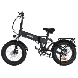 Windlinks  Windlinks - Bicicleta eléctrica plegable, 20 pulgadas, bicicleta eléctrica plegable, para adultos, control inteligente de la aplicación, bicicleta plegable, equipo de frenos de disco, autonomía de 70