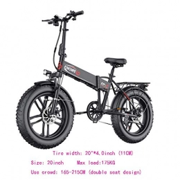 WXJWPZ Bicicleta WXJWPZ Bicicleta Elctrica Plegable 48V12.5A Batera De Litio 20 * 4.0 Pulgadas Aluminio Bicicleta Elctrica Plegable 500W, Black