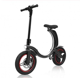 WXJWPZ Bicicleta WXJWPZ Bicicleta Eléctrica Plegable 14 Pulgadas 350W Mini Bicicleta Eléctrica Plegable para Adultos, Black