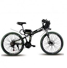 WXJWPZ Bicicletas eléctrica WXJWPZ Bicicleta Eléctrica Plegable Bicicleta De Montaña Eléctrica De 24 Pulgadas Sonó 60 Km De Velocidad Máxima 35 Km / H Plegable, Black