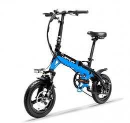 WXJWPZ Bicicletas eléctrica WXJWPZ Bicicleta Eléctrica Plegable Bicicleta Eléctrica Plegable 350W 36V / 8.7A 14 Pulgadas Freno De Disco Batería Extraíble Llanta De Aleación De Magnesio, Blue