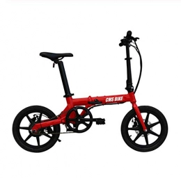 WXJWPZ Bicicleta WXJWPZ Bicicleta Eléctrica Plegable Bicicleta Eléctrica Plegable De 16 Pulgadas Bicicleta Eléctrica Plegable Bicicleta De Aleación De Aluminio E-Bike, Red