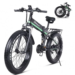 WZW Bicicletas eléctrica WZW MX01 Plegable Bicicleta Electrica por Adultos - 26" 1000W 4.0 Gordo Neumático Bicicleta eléctrica - 48 V / 12, 8 Ah Retirable Litio Batería montaña Bicicleta