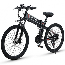 XXCY Bicicleta XXCY R3 Bicicleta eléctrica Plegable 500w 48v 10.4ah Pantalla LCD de 26"para Bicicleta eléctrica con Velocidad Paso 5 Niveles (Negro)