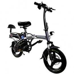 XXZ Bicicleta XXZ Bicicleta Eléctrica Plegables, 350W Motor Bicicleta Plegable, Bici Electricas Adulto con Ruedas de 14", Batería 48V 13Ah, Asiento Ajustable, con Pedales