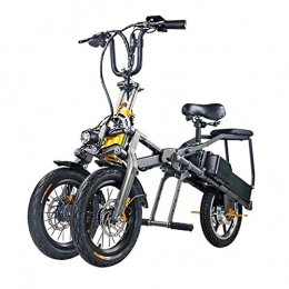 XYDDC Bicicleta XYDDC Portátil Plegable eléctrico de Tres Ruedas de Bicicletas para Adultos Ocio Scooter - aleación de Aluminio Ligero de Material - Smart Display Y batería de Litio 10.4AH * 2