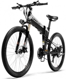 YAOJIA Bicicletas eléctrica YAOJIA Bicicleta Plegable Adulto Bicicleta para Hombre Plegable 26 Pulgadas E-Bicicleta con 48V 10.4Ah Batería De Litio-Litio |21 Velocidad Hybrid Road Cycling Bicycle Bicicletas de Carretera