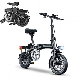 YAUUYA Bicicleta YAUUYA - Bicicleta eléctrica plegable con soporte para teléfono móvil USB, bicicleta eléctrica súper ligera de 12 pulgadas, plegable, duración de la batería hasta 240 Km, carga 250 kg