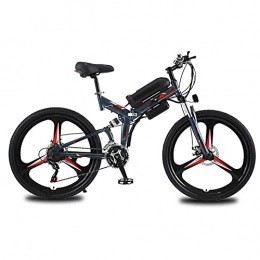 YIZHIYA Bicicleta YIZHIYA Bicicleta Eléctrica, 26" Bicicleta de montaña eléctrica Plegable para Adultos, E-Bike Profesional de aleación de magnesio de 21 velocidades, Batería de Litio extraíble, Gray Red, 10AH