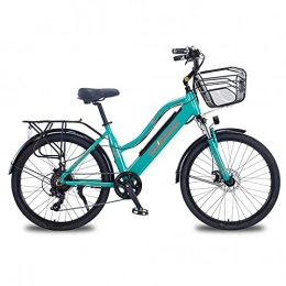 YIZHIYA Bicicleta YIZHIYA Bicicleta Eléctrica, 26" Bicicleta de montaña eléctrica Todoterreno para Mujer, 36V 350W E-Bike 10AH Batería de Iones de Litio extraíble, Ciclismo al Aire Libre desplazamientos E-Bike, Verde
