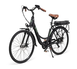 YOUIN NO BULLSHIT TECHNOLOGY Bicicleta Youin Los Angeles 26" | Bicicleta eléctrica Ebike de Ciudad con Batería Extraíble y Shimano 7 Velocidades | Autonomía 40km, Cuadro Aluminio, Luces LED | Ideal para Urbanitas