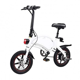 YUN&BO Bicicleta YUN&BO Bicicleta eléctrica para Adultos, Bicicleta de montaña eléctrica Plegable portátil de 14 Pulgadas con Frenos de Disco duales, Hombres, Mujeres, ciclomotor, Bicicleta eléctrica