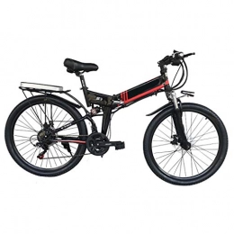 YUN&BO Bicicletas eléctrica YUN&BO Ebike, Bicicleta de montaña eléctrica Plegable Bicicleta eléctrica con batería de Litio de 48V, Ligero Plegable Bicicletas para Adolescentes y Adultos Recorrido al Aire Libre