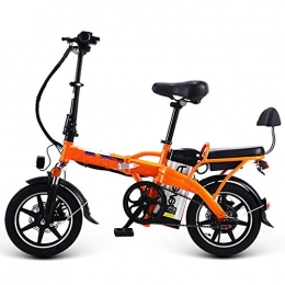 YXZNB Bicicleta YXZNB Bicicleta Elctrica Plegable, con 350W De Motor, La Velocidad Mxima De 20 Km / H 48V / 8A Batera, Conveniente para La Juventud Y Adulto Ciudad Trfico, Naranja