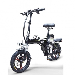 YXZNB Bicicleta YXZNB Bicicletas Electricas, Plegable 350W Adulto / 48V14''Pulgadas Bicicleta Elctrica, 10A Batera De Litio para Montar A Caballo De Trabajo Al Aire Libre Y Los Desplazamientos, Negro