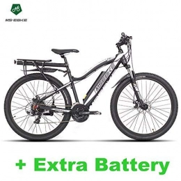 AA-folding electric bicycle Bicicletas eléctrica ZDDOZXC 21 velocidades, 27, 5 pulgadas Pedal Assist bicicleta elctrica, batera de invisibilidad 36V, horquilla de suspensin, ambos frenos de disco, bicicleta de montaña E bike