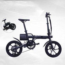 ZHaoZC Bicicleta ZHaoZC Bicicleta elctrica de 16 Pulgadas, batera electrnica de Litio, aleacin de Aluminio Bicicleta elctrica Plegable Ultraligera, con Engranaje de Cubo de 6 velocidades Puede ser de 40-60 km
