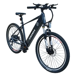 ZIMONDA Bicicleta Eléctrica para Adultos, BAFANG Motor 250W, Batería Extraíble de 468 WH, 7 Velocidades, 25 km/h, hasta 65 mph, con Horquillas de Suspensión, Pantalla LCD, Neumáticos Ciudad de 27.5