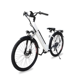 ZIMONDA Bicicleta ZIMONDA Bicicleta eléctrica para mujer de 250 W, motor de 28 pulgadas, para adultos, batería desmontable de 36 V, 13 Ah, con pantalla LCD a color, Shimano de 7 marchas, altura del manillar ajustable