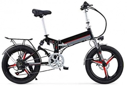 ZJZ Bicicletas eléctrica ZJZ 20"350W Plegable / Material de Acero al Carbono Bicicleta eléctrica Urbana Bicicleta eléctrica asistida Bicicleta de montaña Deportiva con batería de Litio extraíble de 48V