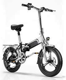 ZJZ Bicicletas eléctrica ZJZ Bicicleta eléctrica, Bicicleta Plegable para Adultos con Cola Blanda, Batería de Litio 36V400W / 10AH, Carga USB del teléfono móvil / Luces LED Delanteras y traseras, Bicicleta Urbana