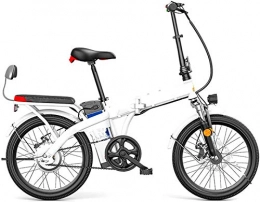 ZJZ Bicicleta ZJZ Bicicleta eléctrica de Ciudad Plegable de 20", Bicicleta eléctrica asistida Bicicleta Deportiva de 250 W con batería de Litio extraíble de 48 V, Material de Acero al Carbono