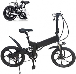 ZJZ Bicicleta ZJZ Bicicleta eléctrica Plegable, 36V 250W 7.8Ah Batería de Litio Aleación de Aluminio Bicicletas eléctricas Ligeras, 3 Modos de Trabajo, Frenos de Disco Delanteros y Traseros (Color: Negro)