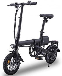 ZJZ Bicicleta ZJZ Bicicleta eléctrica Plegable Ligera Bicicleta compacta Plegable para desplazamientos y Ocio, 350 W 12 Pulgadas 36 V Ligera con Faros LED, Carga máxima 100 kg