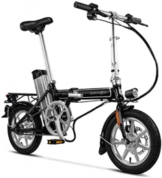 ZJZ Bicicleta ZJZ Bicicletas eléctricas de aleación de Aluminio de 14 Pulgadas, 48V10A Bicicleta para Adultos Luz Delantera LED Luz de Advertencia Trasera Deportes Ciclismo al Aire Libre