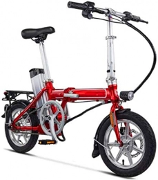 ZJZ Bicicletas eléctrica ZJZ Bicicletas eléctricas Plegables de 14 Pulgadas, 48V 10A 250W Bicicleta para Adultos Bicicleta de aleación de Aluminio Deportes Ciclismo al Aire Libre