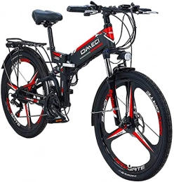 ZJZ Bicicleta ZJZ Bicicletas eléctricas urbanas para viajeros, Playa para Adultos, Bicicleta de Nieve, Bicicleta de montaña eléctrica con 48V 10AH, batería de Iones de Litio extraíble, Motor de Potencia de 300 W
