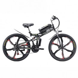 ZOSUO Adulto 26 Pulgadas Bicicleta Híbrida Plegable Electrica E-Bike De Montaña Motor De 350 W Batería De 48V8AH Transmisión Shimano De 21 Velocidades Frenos De Disco Hidráulico