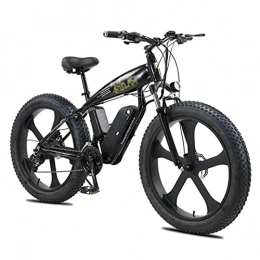 ZWHDS Bicicleta ZWHDS Bicicleta eléctrica de 26 Pulgadas - 350W 36V Bicicleta de Nieve 4.0 Neumático de Grasa E-Bike Batería de Litio Bicicleta de montaña (Color : Black)
