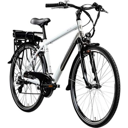 Zündapp Bicicletas eléctrica ZÜNDAPP E Bike 700c Pedelec Z802 - Bicicleta eléctrica de trekking, 21 velocidades, rueda de 28 pulgadas, color blanco / gris, 48 cm