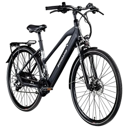 Zündapp Bicicleta ZÜNDAPP Z810 Bicicleta eléctrica de trekking para mujer, color negro, 50 cm