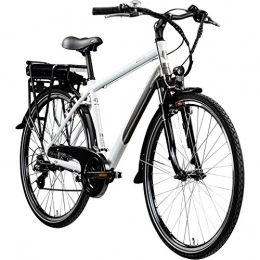Zündapp Bicicleta Zündapp E Bike 700c Pedelec Z802 Bicicleta eléctrica, 21 velocidades, 28 Pulgadas, Color Blanco / Gris, tamaño 48 cm, tamaño de Cuadro 48.00, tamaño de Rueda 28.00