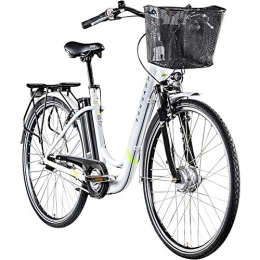 Zündapp Bicicleta Zündapp Z517 700c E-Bike - Bicicleta eléctrica para mujer (28 pulgadas, color blanco / verde, 48 cm)