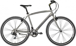 Cicli Adriatica Bicicleta Adriatica - Bicicleta híbrida Boxter de hombre con cuadro de aluminio, ruedas de 71, 12 cm (28 pulgadas), cambios Shimano de 21 velocidades, gris