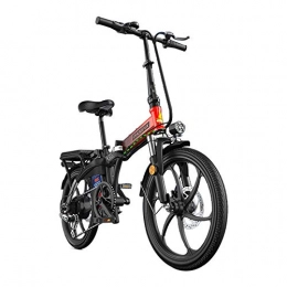 LYRWISHJD Bicicletas híbrida Bicicleta eléctrica Bicicleta Ciclomotor híbrido ligero Deportes Viajes Desplazamientos Ciudad Bicicleta de montaña Neumático grueso Plegable Adultos Mujer Batería de iones de litio de gran capacidad