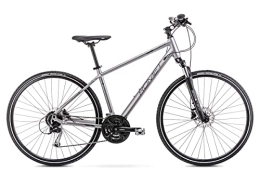 Genérico Bicicleta Bicicleta Híbrida Bike hybrid aluminio shimano Romet Orkan 5 (L, Grafite)